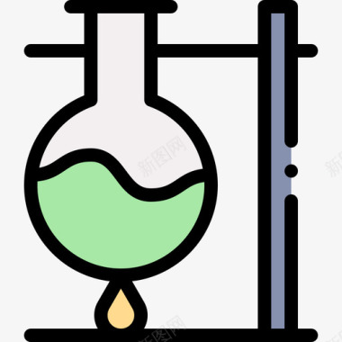 烧瓶学院39线性颜色图标