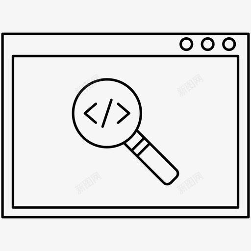 编码编程软件测试svg_新图网 https://ixintu.com 编码 编程 软件测试 搜索引擎 优化 线图 图标