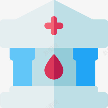 血库献血65平坦图标
