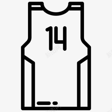 衬衫篮球57直线型图标