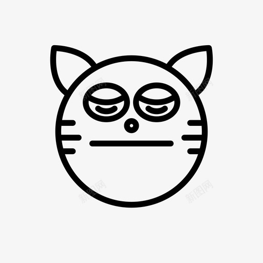 老虎动物困倦svg_新图网 https://ixintu.com 老虎 表情 动物 困倦
