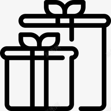 礼品盒生日装饰图标