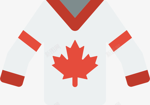 曲棍球设备加拿大7扁平图标
