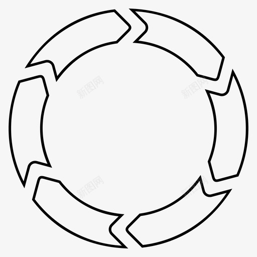 六个圆箭头圆箭头圆形svg_新图网 https://ixintu.com 箭头 六个 圆形 运动 饼图 扁平