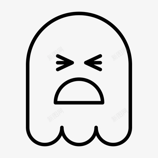 鬼魂眨眼表情符号svg_新图网 https://ixintu.com 鬼魂 表情 眨眼 符号 万圣节 幽灵