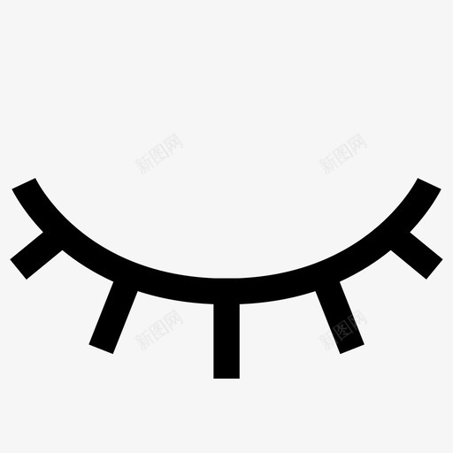 小眼睛闭svg_新图网 https://ixintu.com 眼睛