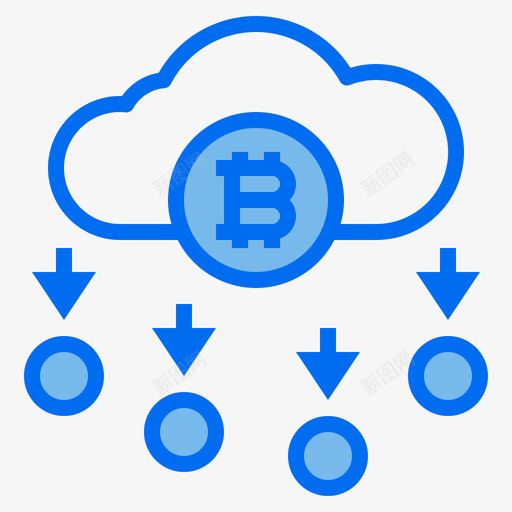 云比特币151蓝色svg_新图网 https://ixintu.com 比特 蓝色