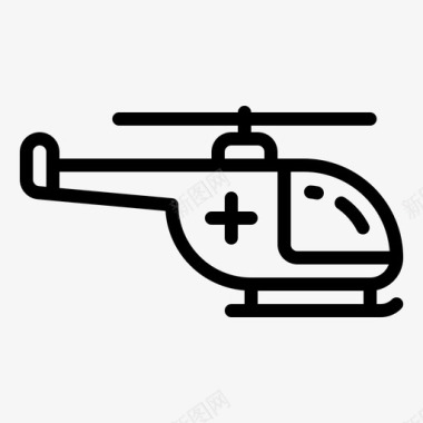 直升机急救飞行图标