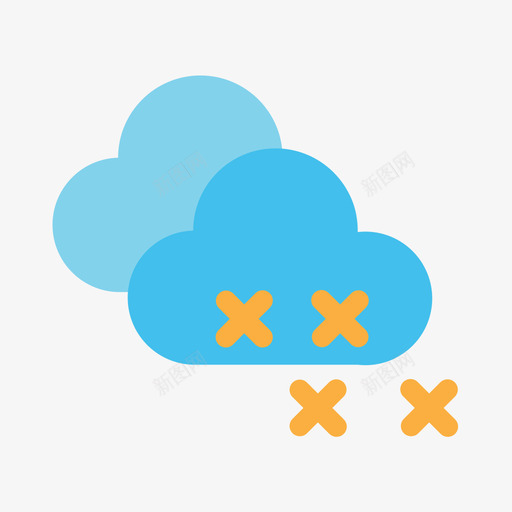 大到暴雪svg_新图网 https://ixintu.com 暴雪 天气 填充 多色