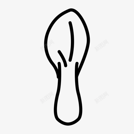 菠菜svg_新图网 https://ixintu.com 菠菜 线性 手绘 扁平 单色 精美 可爱 圆润