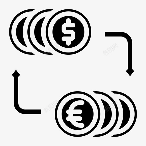 货币兑换银行13填充svg_新图网 https://ixintu.com 货币 兑换 银行 填充
