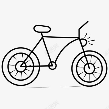 自行车骑自行车划船图标