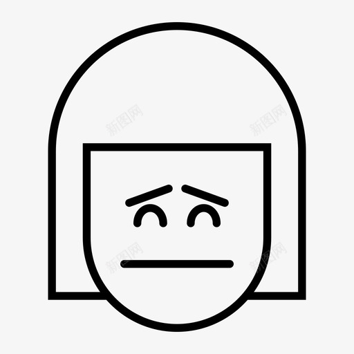 害羞表情女孩svg_新图网 https://ixintu.com 表情 女孩 害羞 孩子