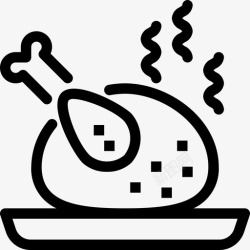 烤火图标烤火鸡圣诞节食物高清图片