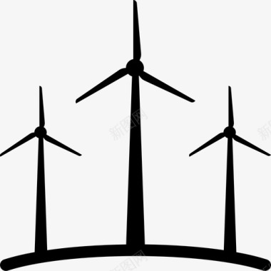 风力涡轮机惠利吉格风能图标