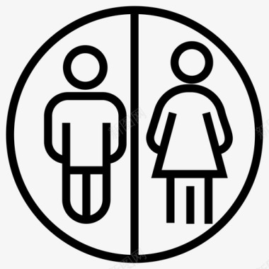 卫生间标志女卫生间男卫生间图标
