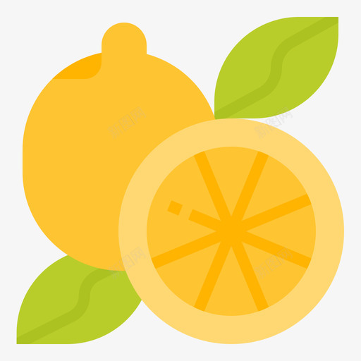 柠檬水果30扁平svg_新图网 https://ixintu.com 柠檬 柠檬水 水果 扁平