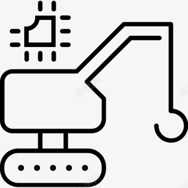 智能起重机建筑技术图标
