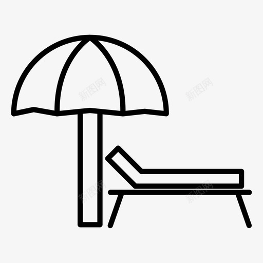 躺椅夏日阳光svg_新图网 https://ixintu.com 躺椅 夏日 阳光 遮阳伞 雨伞 沙滩