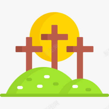 十字架复活节19日平铺图标