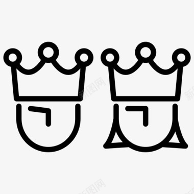 国王和王后夫妇王国图标