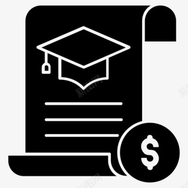 奖学金教育补助金教育贷款图标