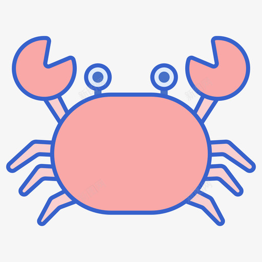 螃蟹热带57线形颜色svg_新图网 https://ixintu.com 螃蟹 热带 线形 颜色