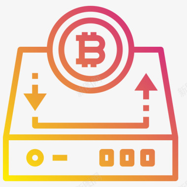 硬盘比特币156梯度图标