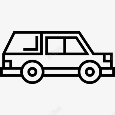 Hearse40线性葬礼图标