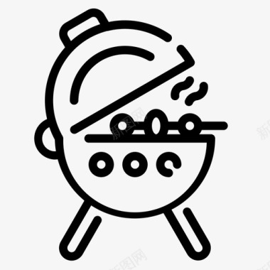烧烤食物排骨图标