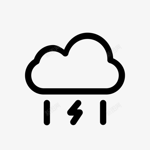 雷雨云天气预报svg_新图网 https://ixintu.com 天气预报 雷雨 雷雨云 天气
