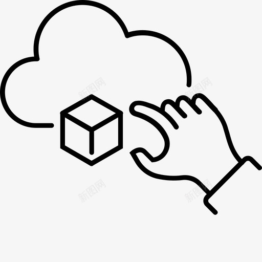 云存储手对象svg_新图网 https://ixintu.com 存储 服务 对象