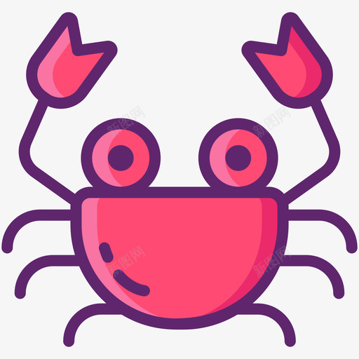 螃蟹热带54线形颜色svg_新图网 https://ixintu.com 螃蟹 热带 线形 颜色