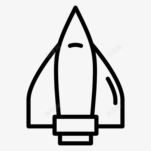 火箭太空207直线型svg_新图网 https://ixintu.com 火箭 太空 直线 线型