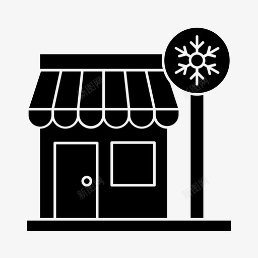 冬季商店圣诞节圣诞老人svg_新图网 https://ixintu.com 冬季 商店 圣诞节 圣诞老人