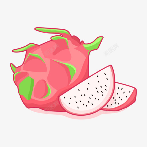 天天鲜果店火龙果svg_新图网 https://ixintu.com 天天 鲜果 火龙