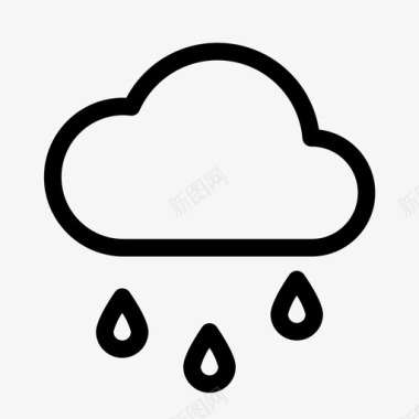 小雨云预报图标