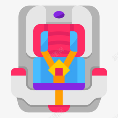 婴儿汽车座椅婴儿配件1扁平图标