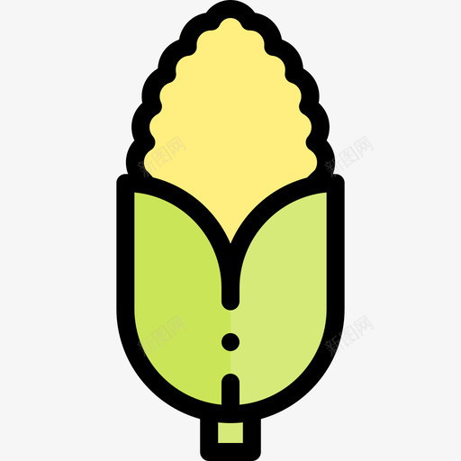 玉米水果和蔬菜60线性颜色svg_新图网 https://ixintu.com 玉米 水果 蔬菜 线性 颜色