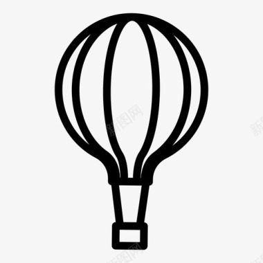 热气球空中飞行图标