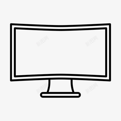 监控曲线lcd屏幕svg_新图网 https://ixintu.com 监控 曲线 屏幕 宽屏 电脑 接口 轮廓