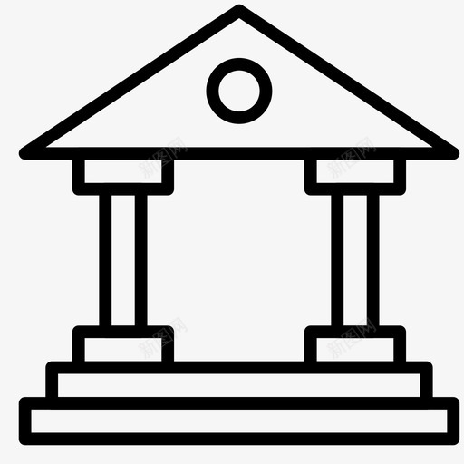 银行建筑法院svg_新图网 https://ixintu.com 银行 建筑 建筑法 法院 金融 商业 技术
