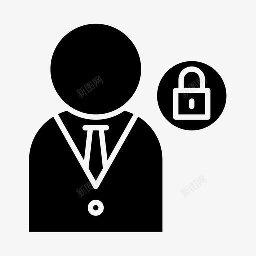 用户安全帐户锁定svg_新图网 https://ixintu.com 安全 用户 锁定 帐户 工作 公司 标志 标志符 符号