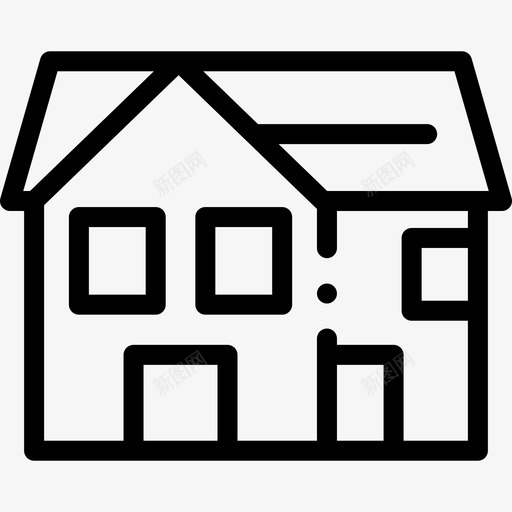 房屋房屋类型34线性svg_新图网 https://ixintu.com 房屋 类型 线性