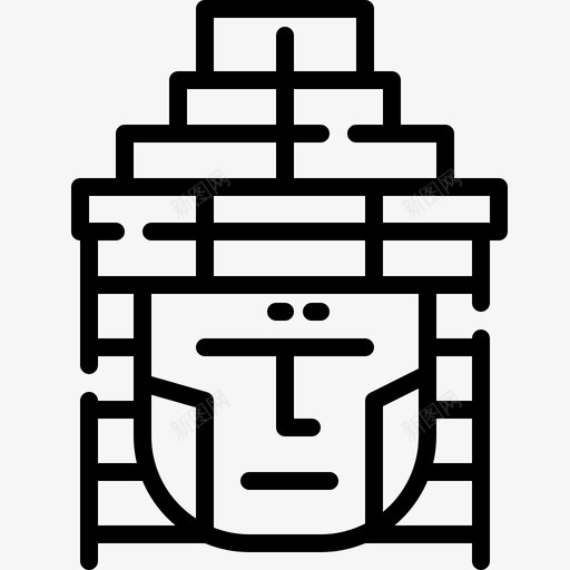 雕塑柬埔寨2直线svg_新图网 https://ixintu.com 雕塑 柬埔寨 直线