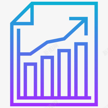 图表研究和分析5梯度图标