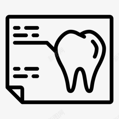 牙齿报告牙科牙医图标