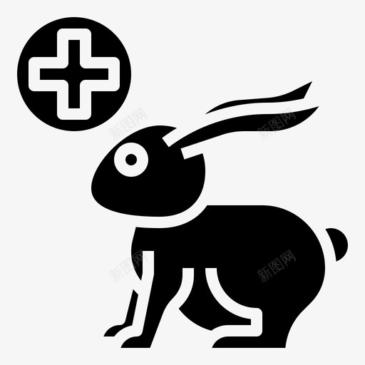 兔子兽医动物护理svg_新图网 https://ixintu.com 兽医 兔子 动物 护理 清洁 字形