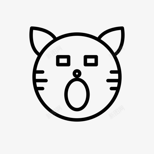 老虎动物困倦svg_新图网 https://ixintu.com 老虎 表情 动物 困倦 哈欠