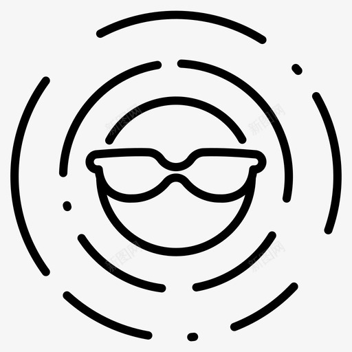 太阳带太阳镜脸夏天svg_新图网 https://ixintu.com 太阳 太阳镜 夏天 阳光 暑假